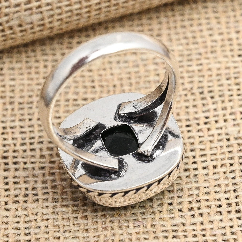 Green Chrome Diopside 925 Sterling Silver Ring