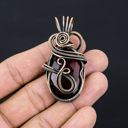 Red Garnet Gemstone Pendant
