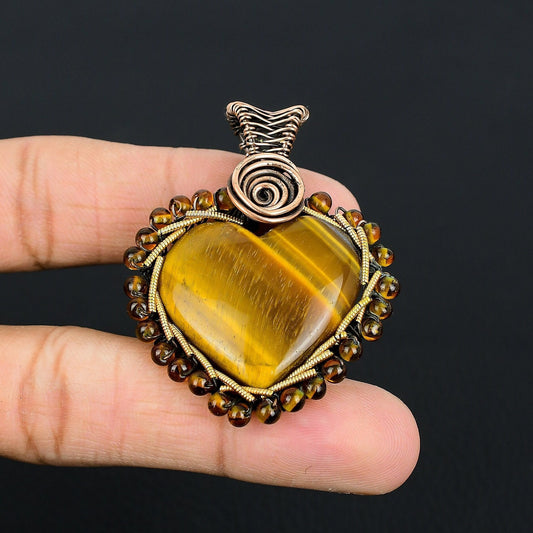 Golden Brown Tiger Eye Gemstone Pendant