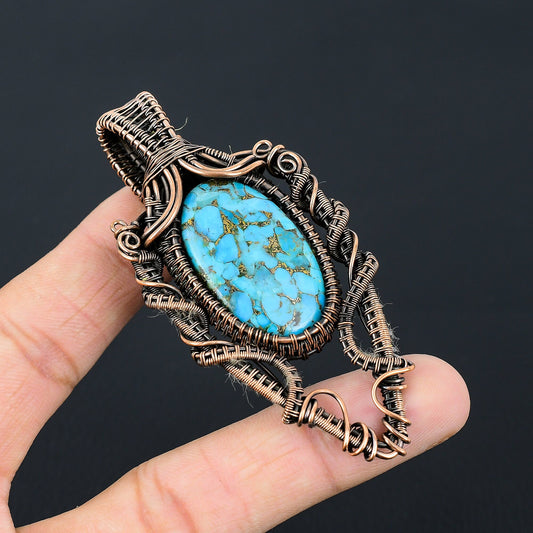 Blue Turquoise Gemstone Pendant