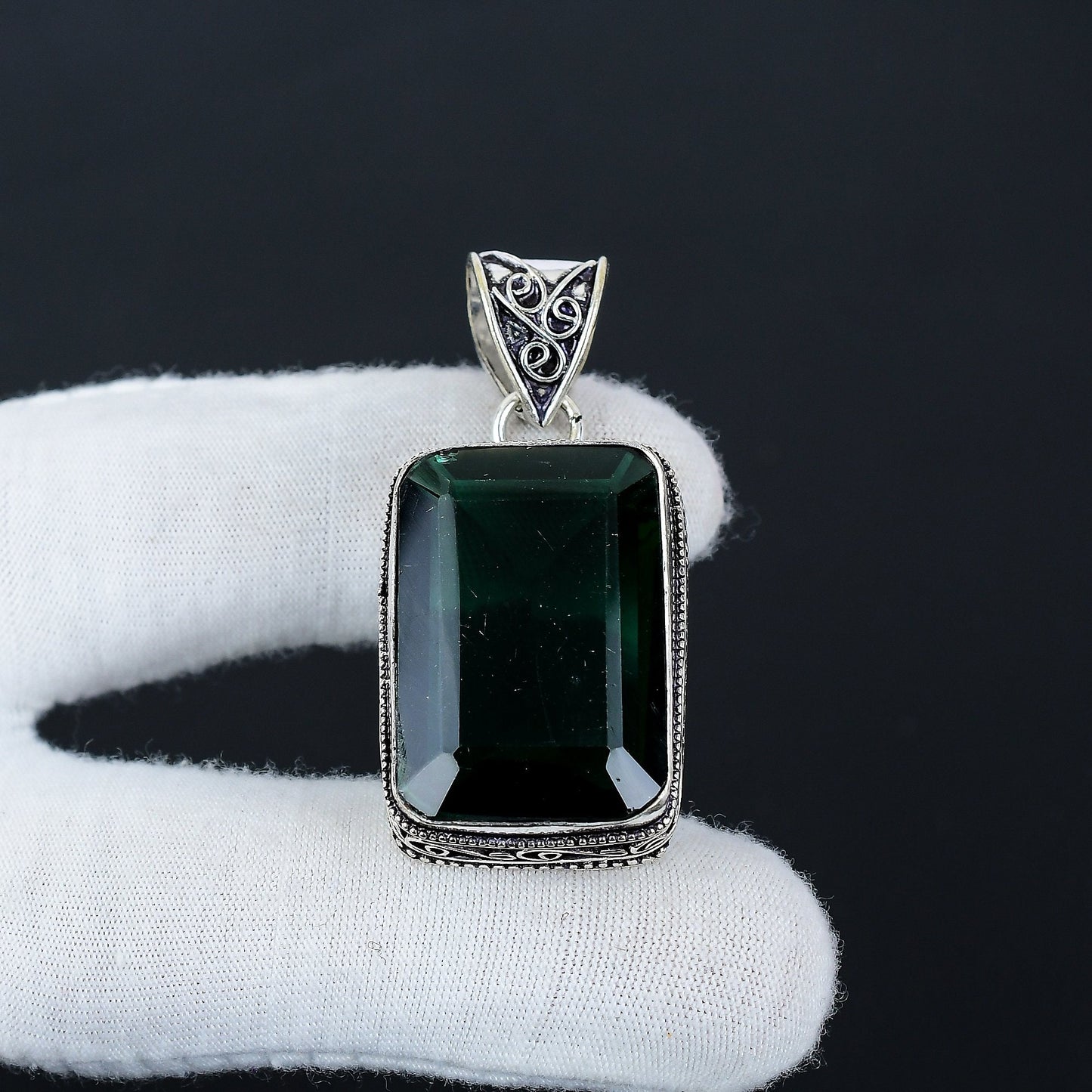 Green Tourmaline Gemstone Pendant
