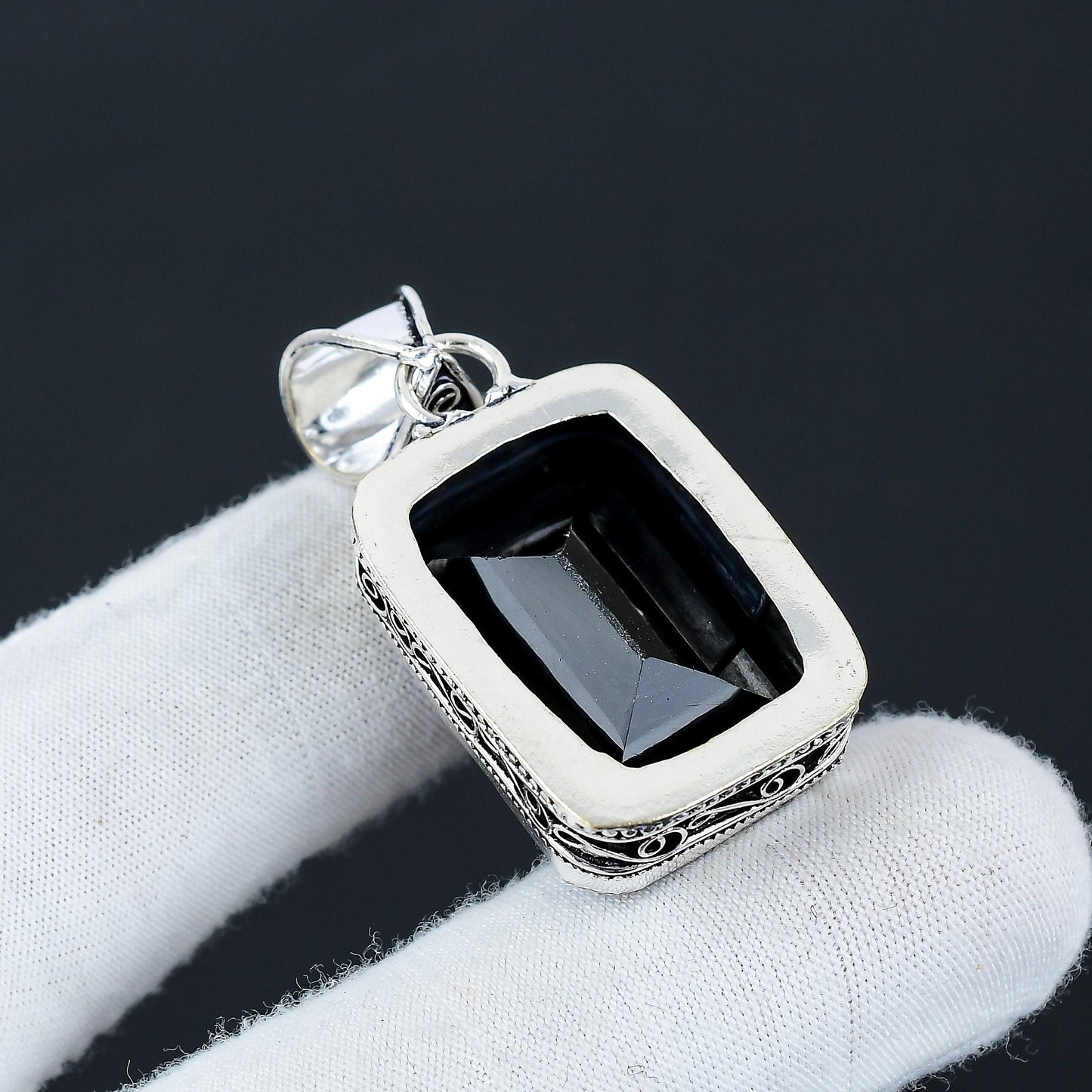 Black Spinel Gemstone Pendant