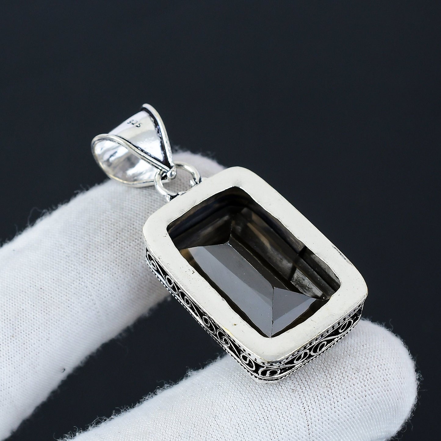 Smoky Brown Topaz Gemstone Pendant