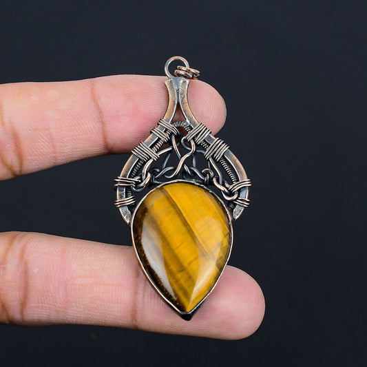 Brown Tiger Eye Gemstone Pendant