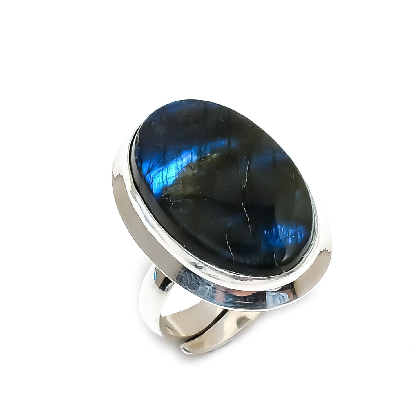 Blue Labradorite Gemstone Ring