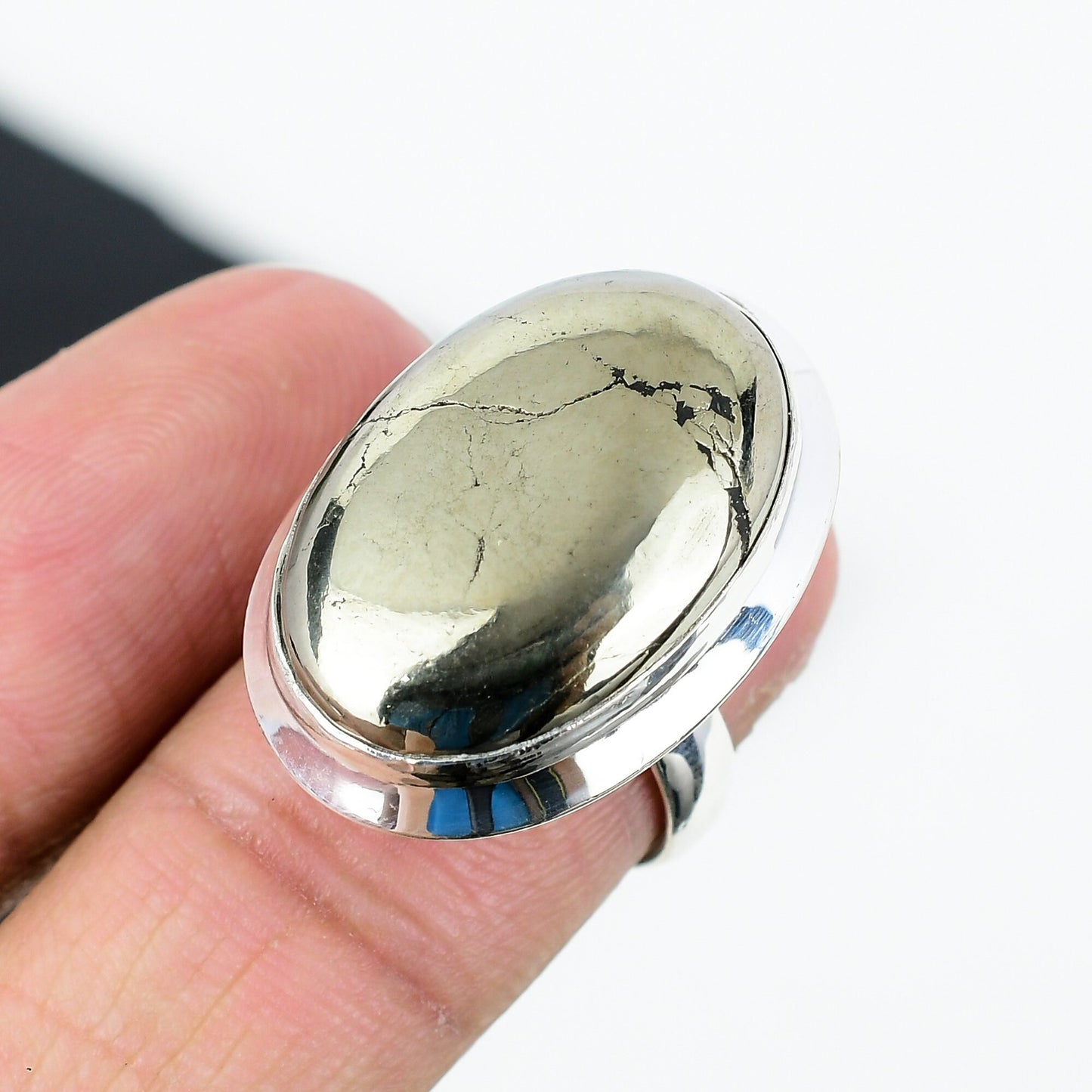Gold Pyrite Gemstone Ring