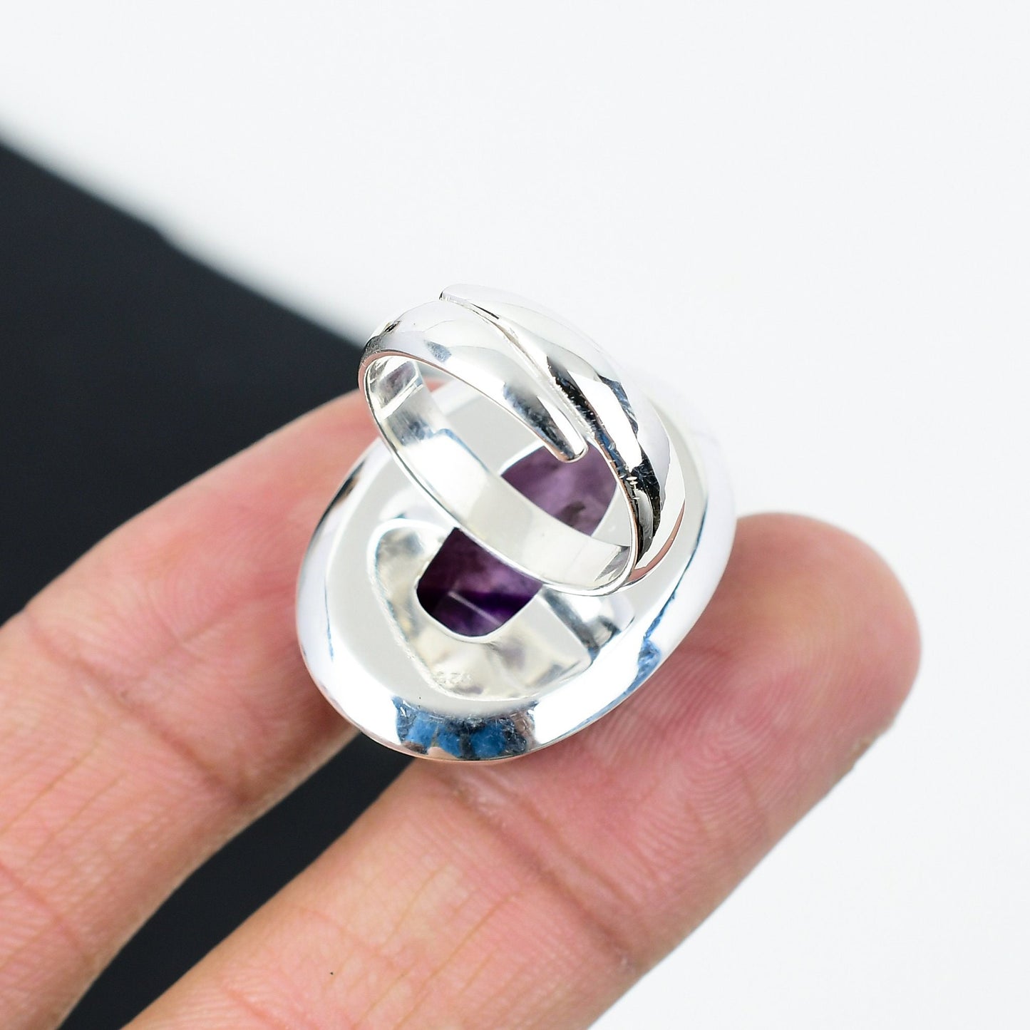 Purple Amethyst Sterling Silver Ring