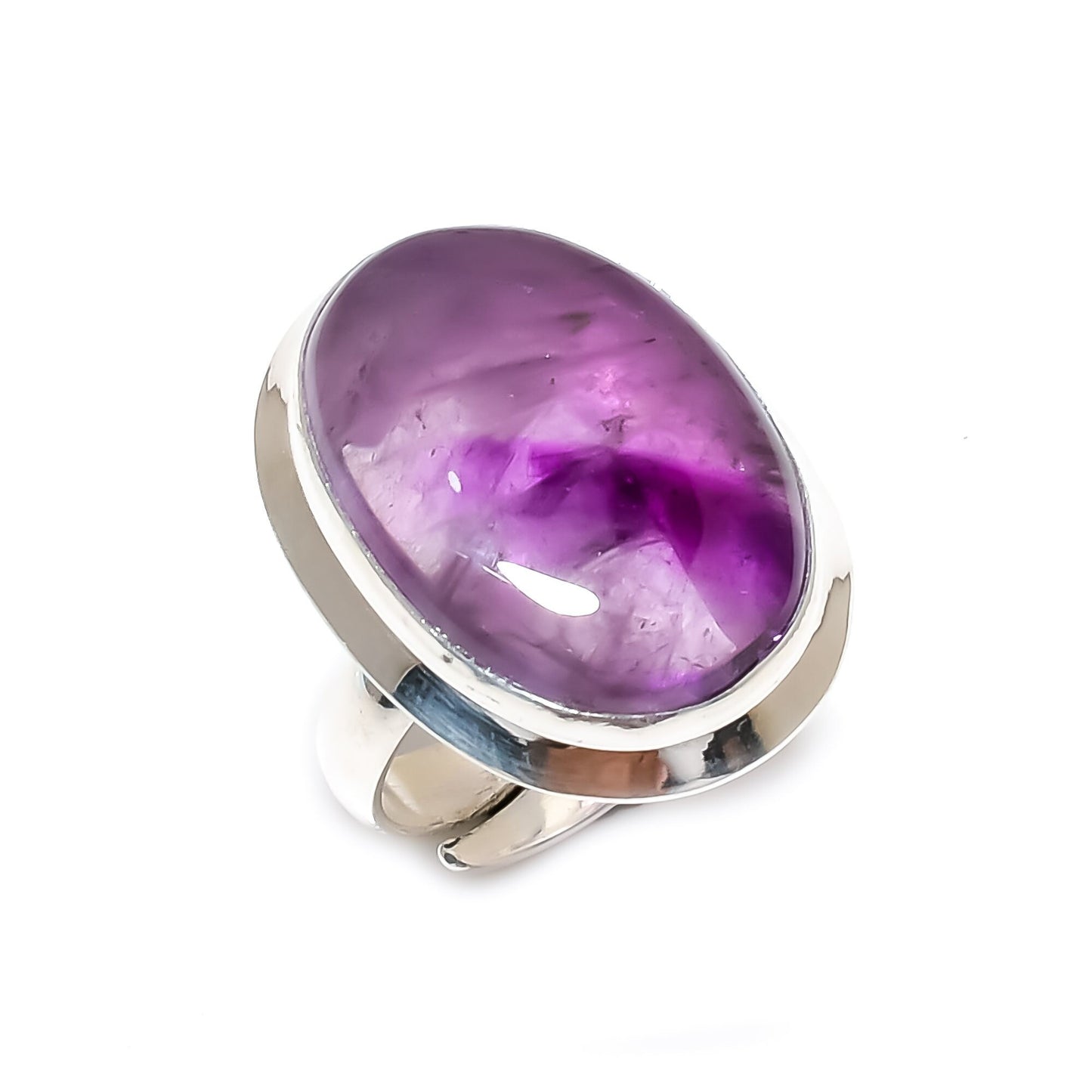 Purple Amethyst Sterling Silver Ring