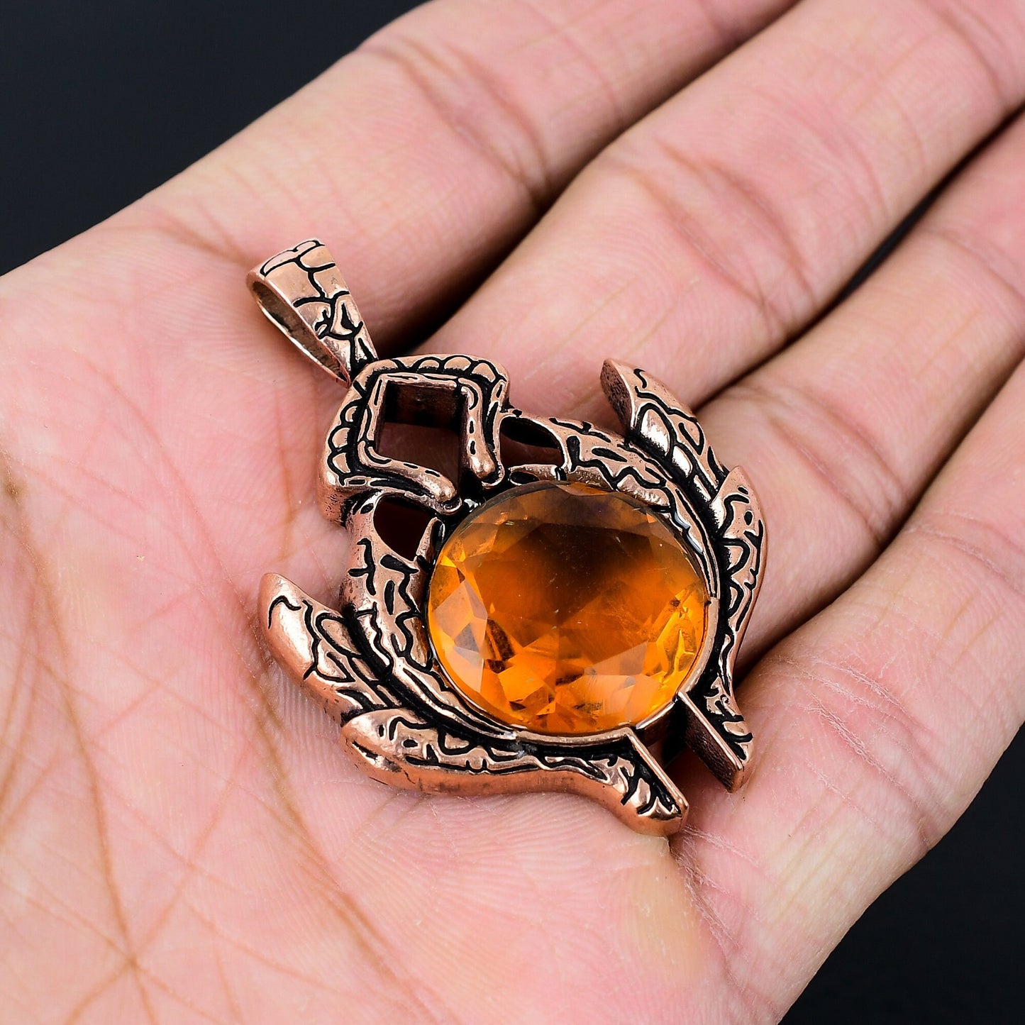 Yellow Citrine Gemstone Pendant