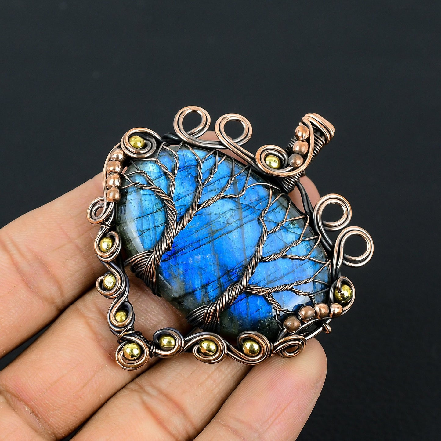 Blue Labradorite Gemstone Pendant