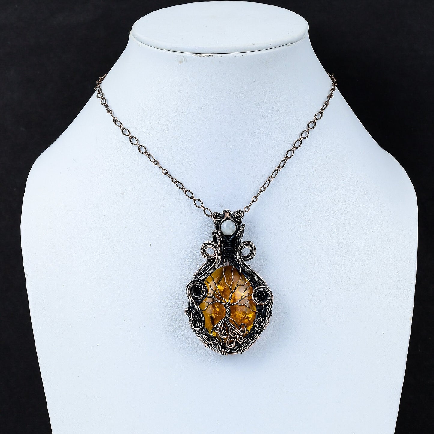 Golden Amber Gemstone Pendant