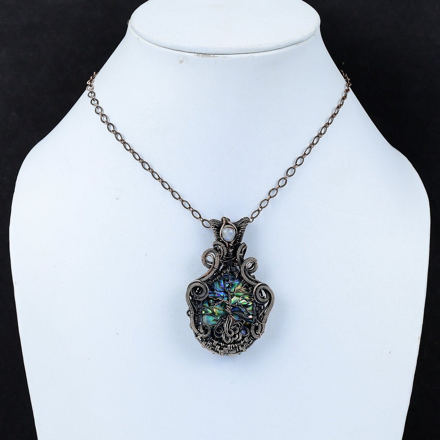 Iridescent Abalone Gemstone Pendant