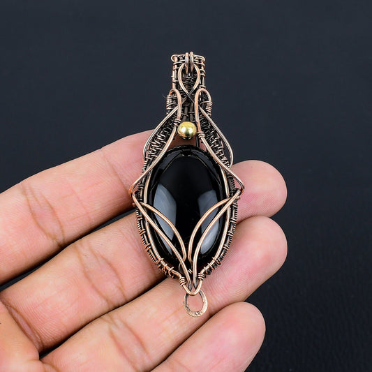 Black Onyx Gemstone Pendant