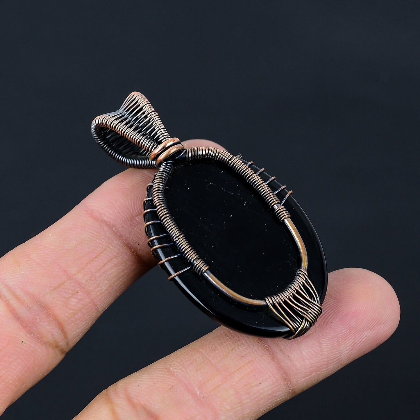 Black Onyx Gemstone Pendant