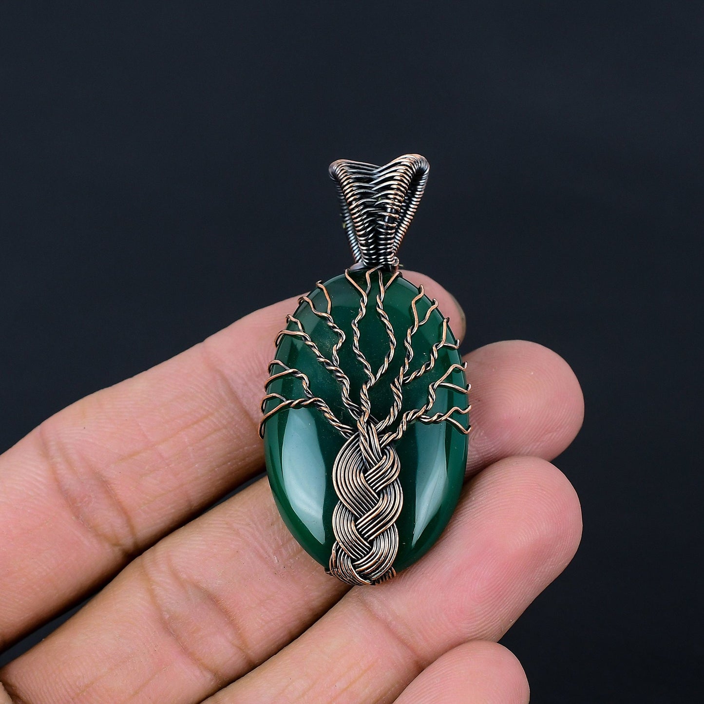 Green Onyx Gemstone Pendant