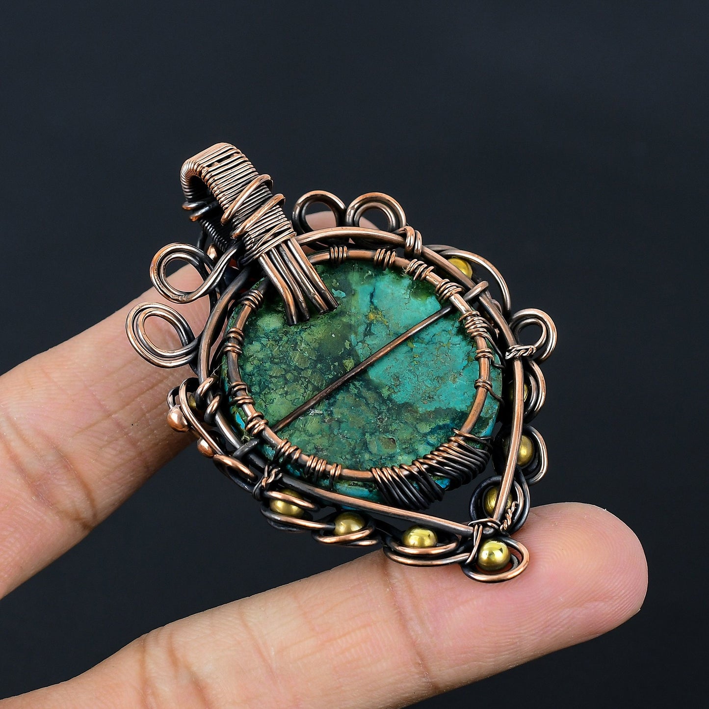 Turquoise Gemstone Tree of Life Pendant