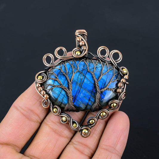 Blue Labradorite Gemstone Pendant