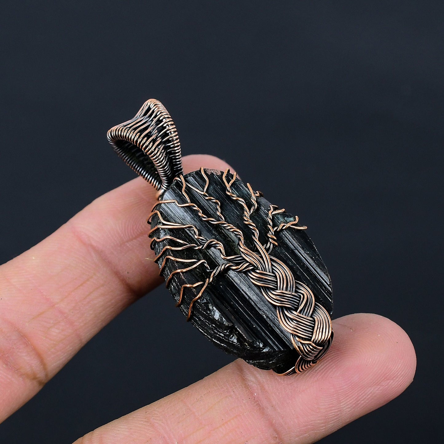 Black Tourmaline Gemstone Pendant