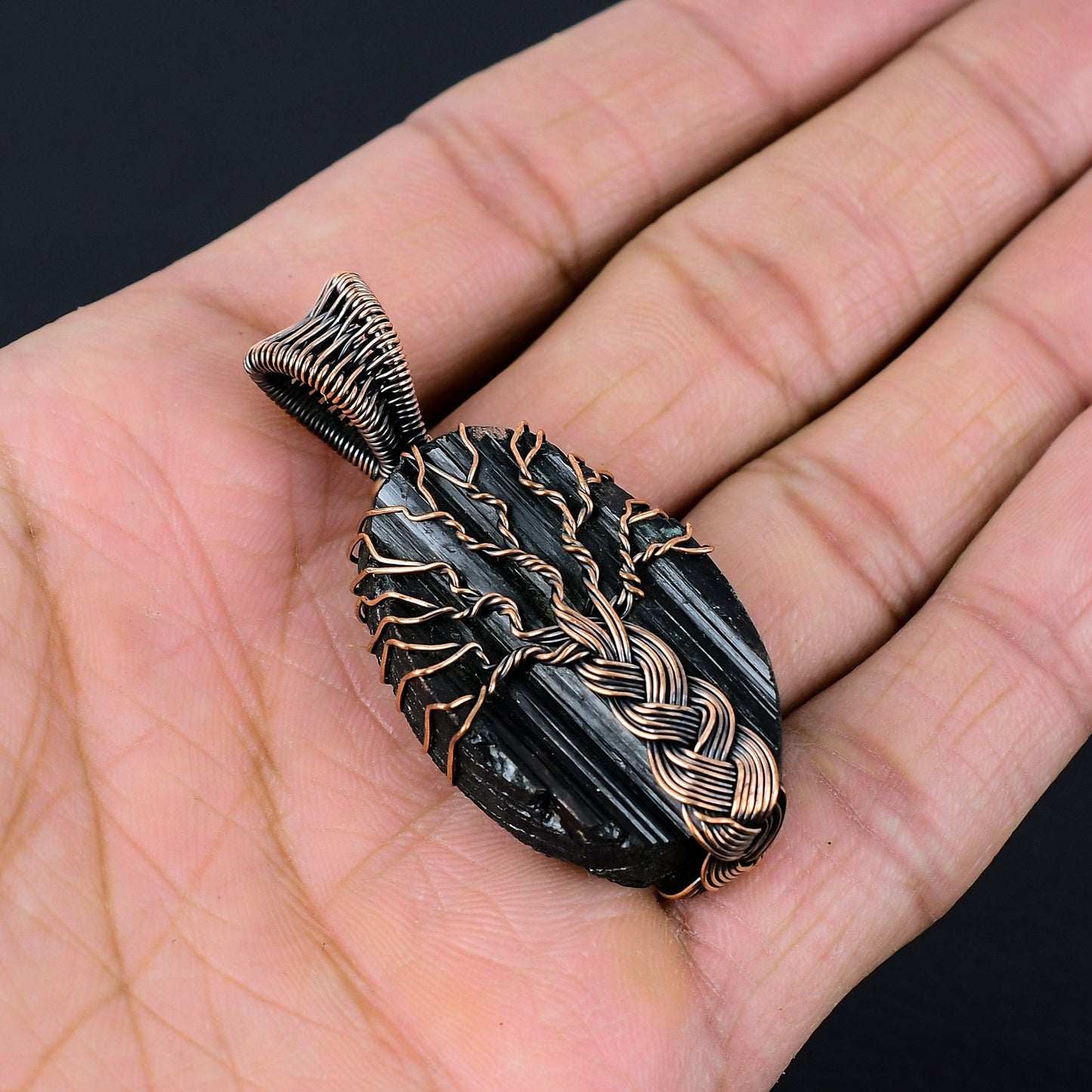 Black Tourmaline Gemstone Pendant