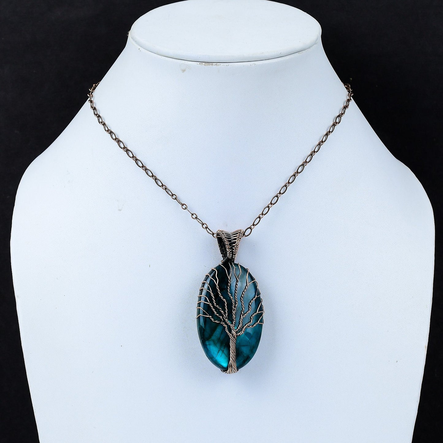 Neon Blue Labradorite Gemstone Pendant