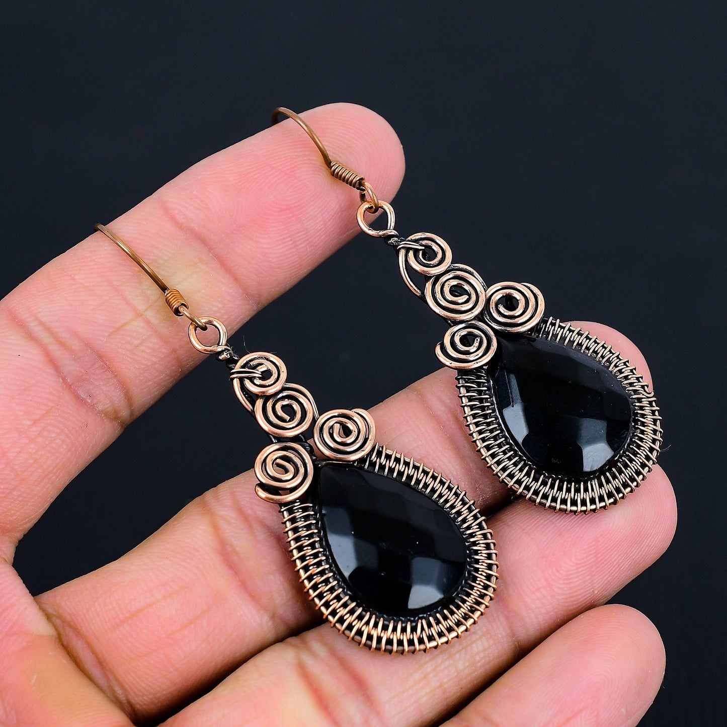 Black Onyx Gemstone Earrings