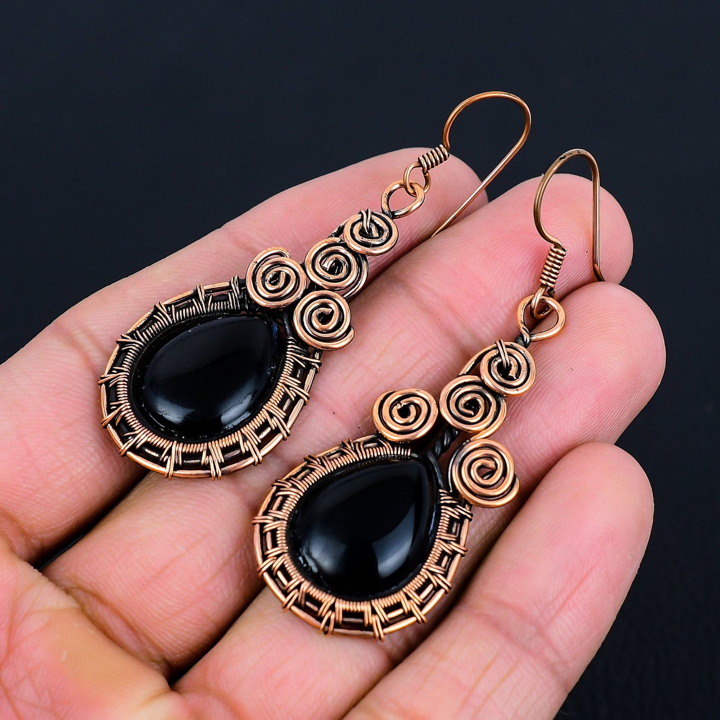 Black Onyx Gemstone Earrings