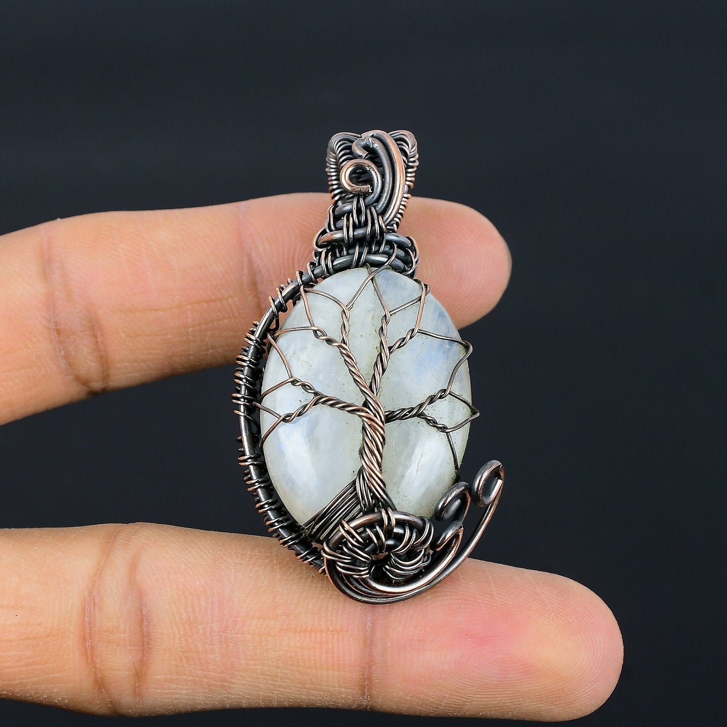 Rainbow Moonstone Gemstone Pendant