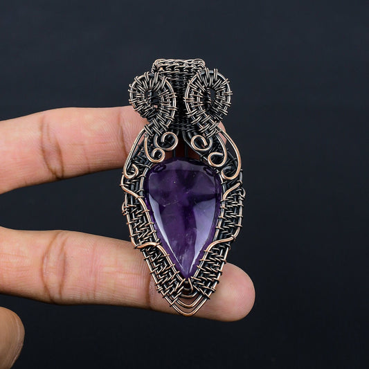 Purple Star Amethyst Gemstone Pendant