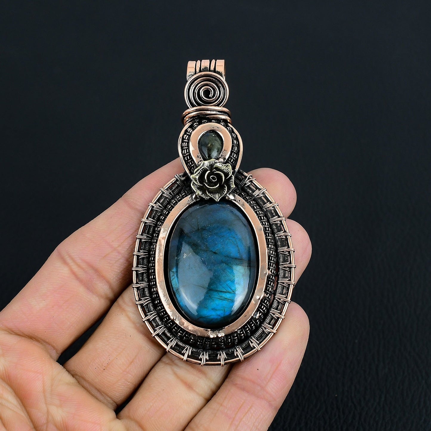 Blue Labradorite Gemstone Pendant