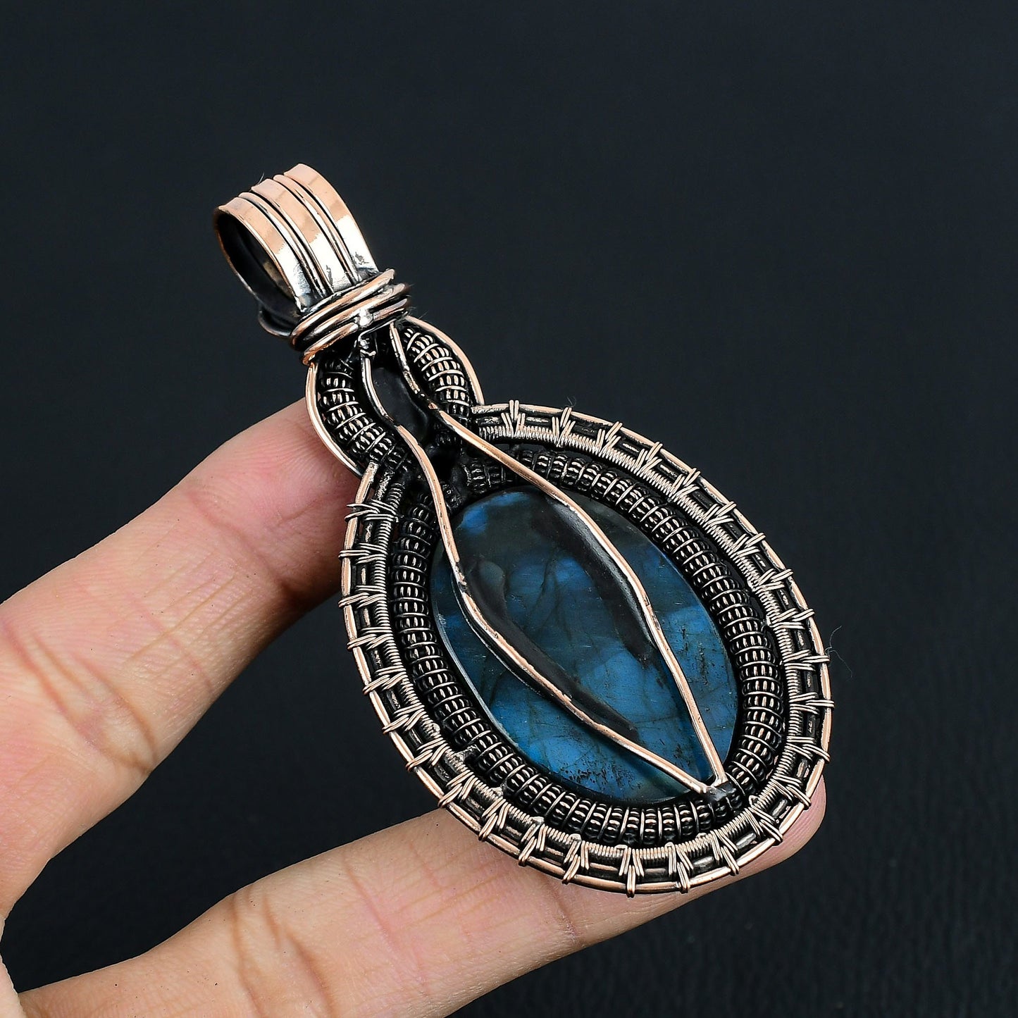 Blue Labradorite Gemstone Pendant