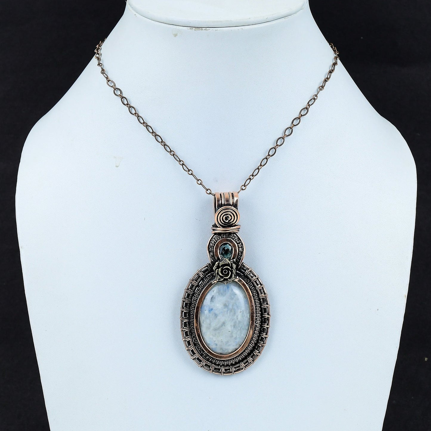 Copper Moonstone Gemstone Pendant