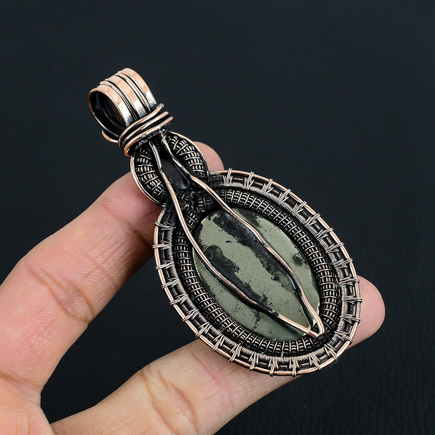 Gold Pyrite Gemstone Pendant