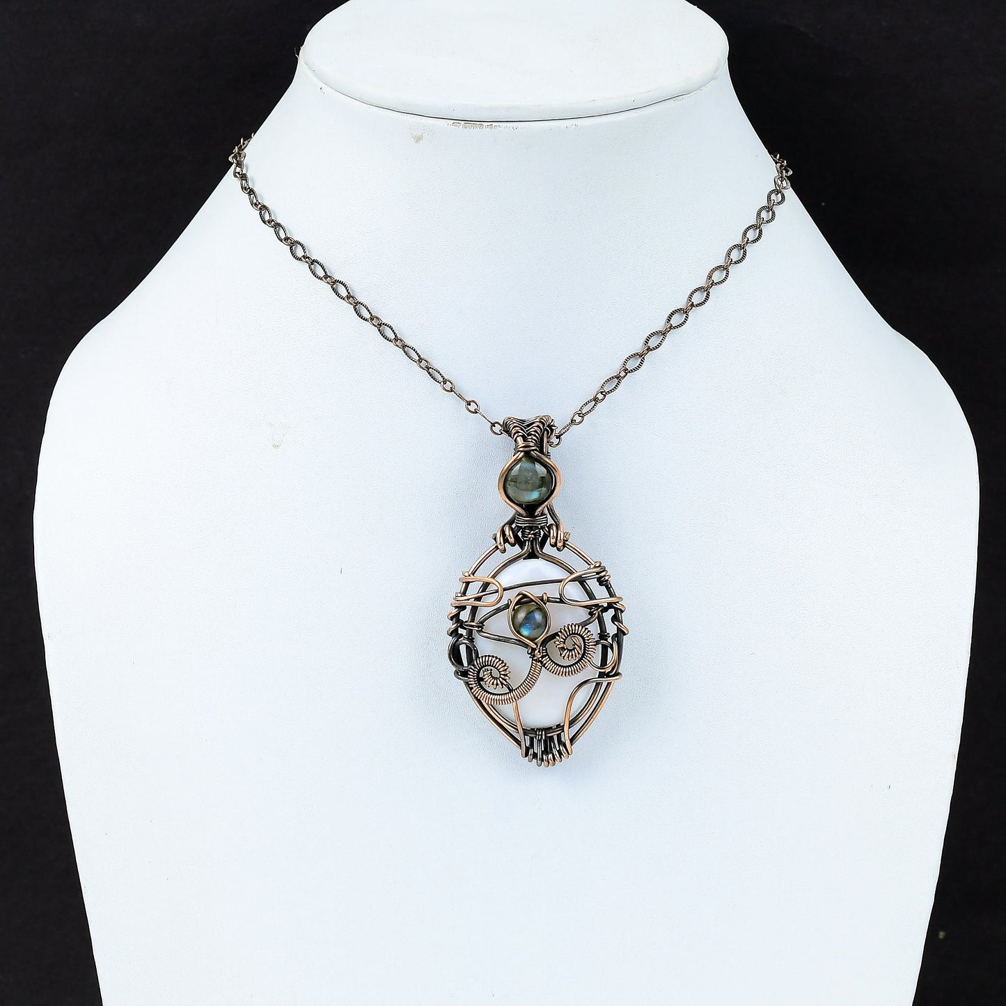 Pink Opal Gemstone Evil Eye Pendant