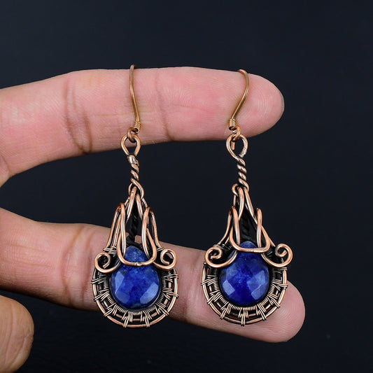 Blue Sapphire Gemstone Earrings