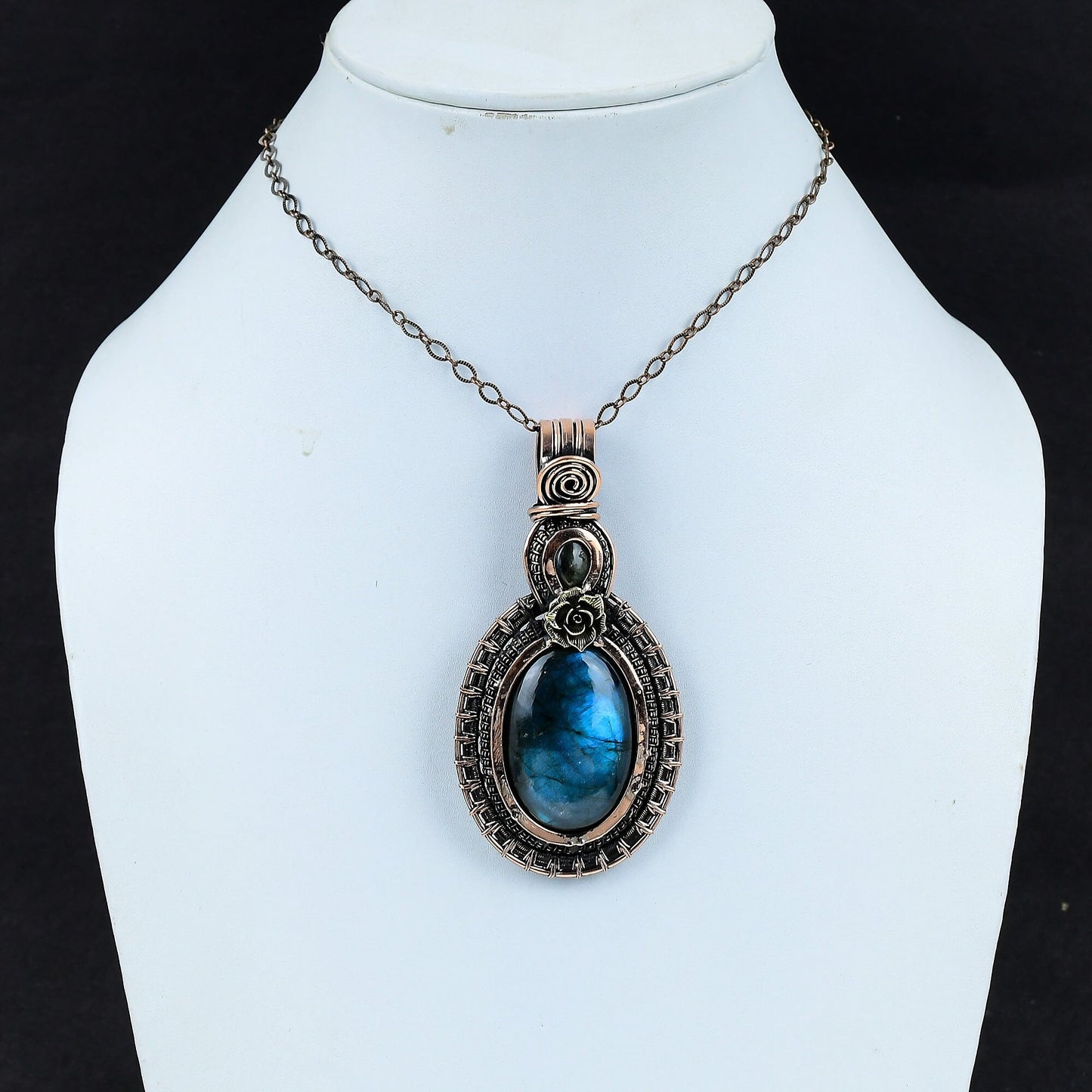 Blue Labradorite Gemstone Pendant