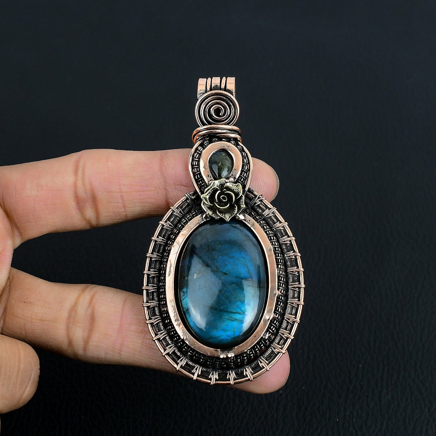 Blue Labradorite Gemstone Pendant