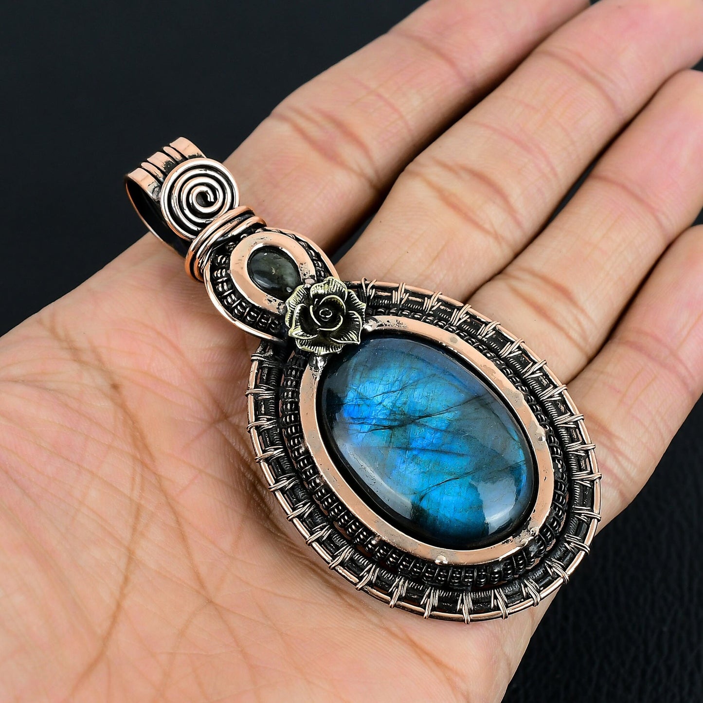 Blue Labradorite Gemstone Pendant