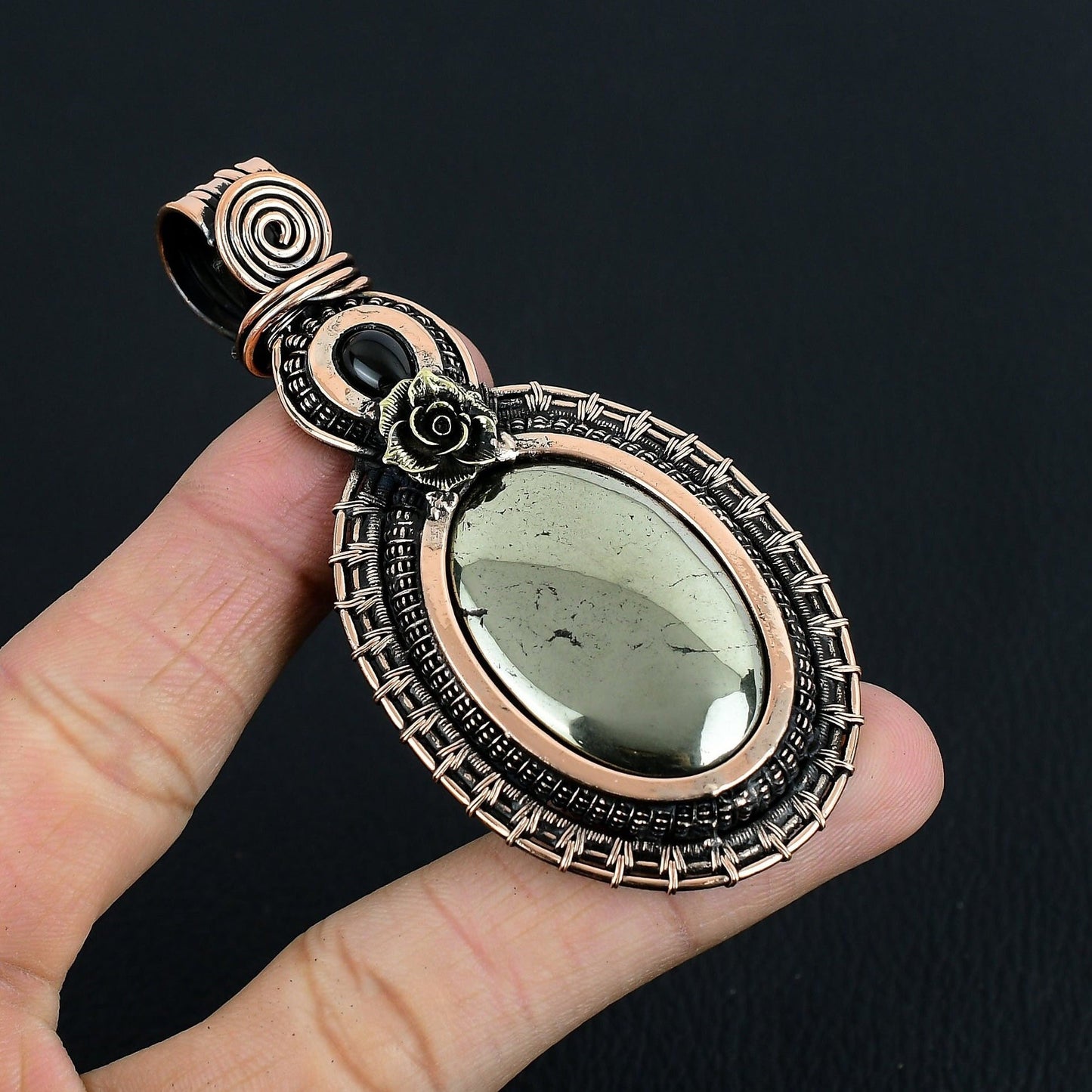 Gold Pyrite Gemstone Pendant