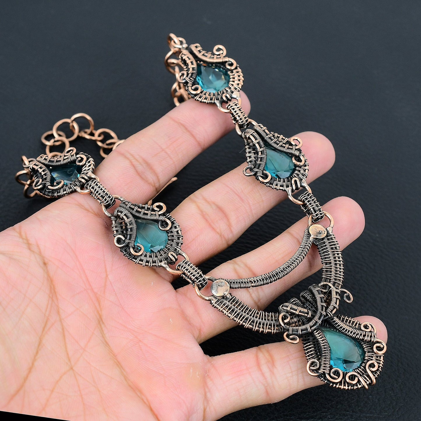 Blue Topaz Gemstone Necklace