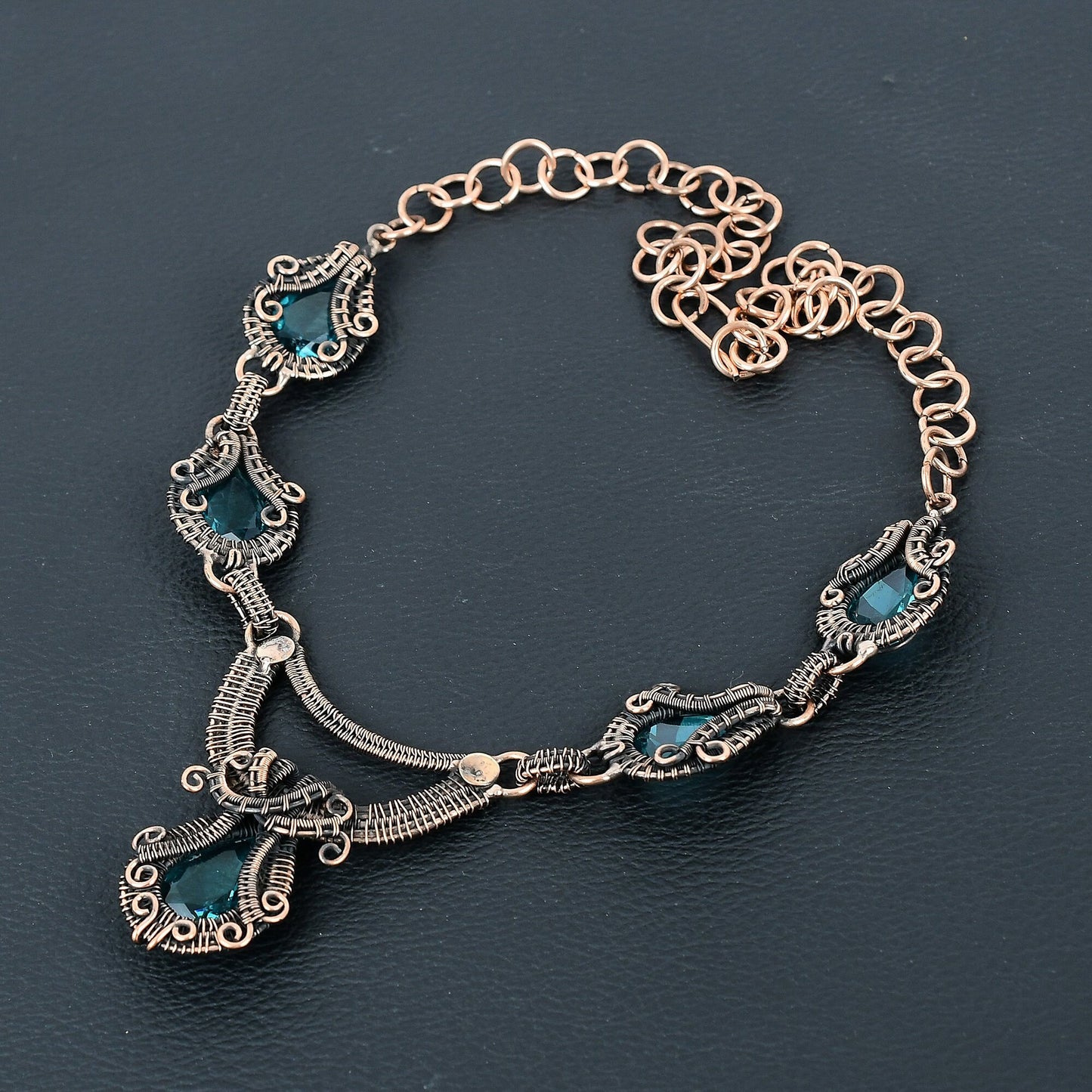 Blue Topaz Gemstone Necklace