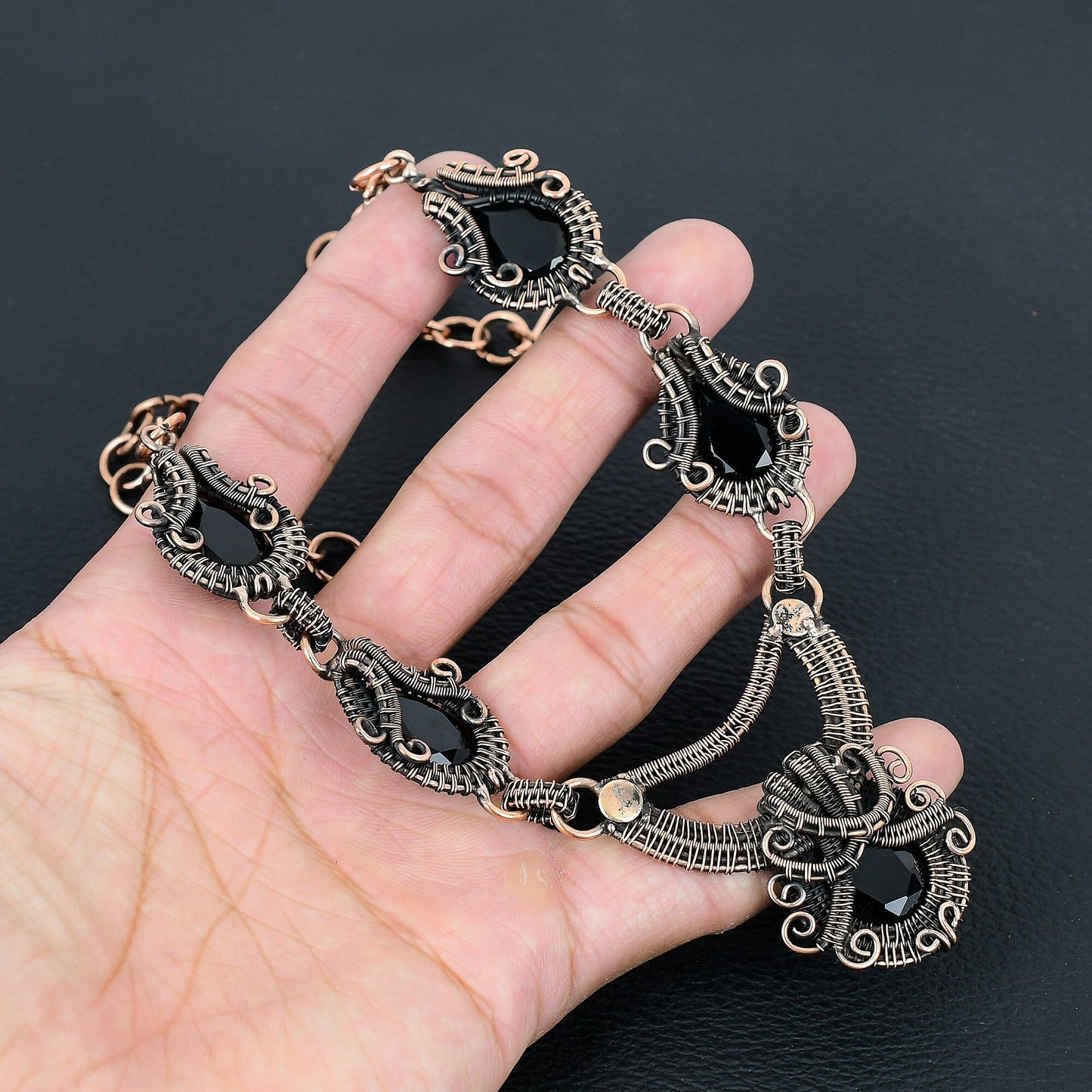 Black Spinel Gemstone Necklace