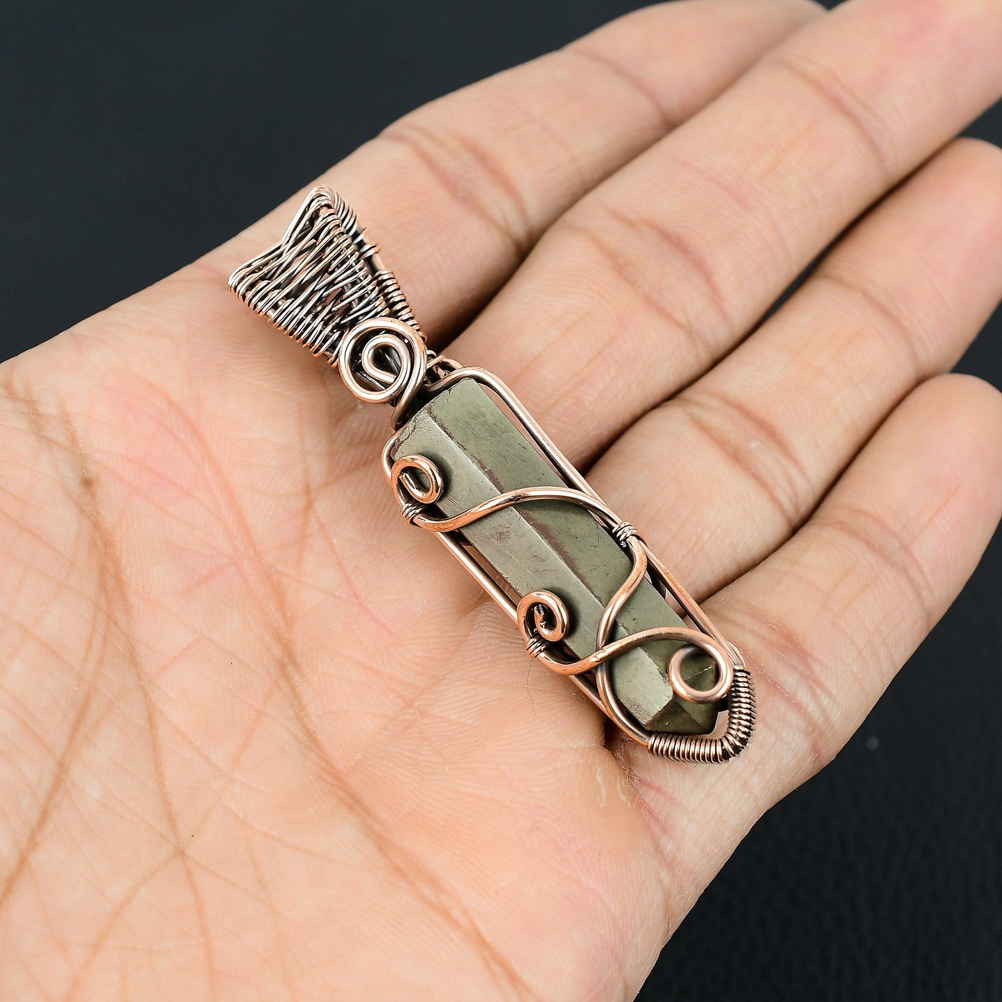 Golden Pyrite Gemstone Pendant