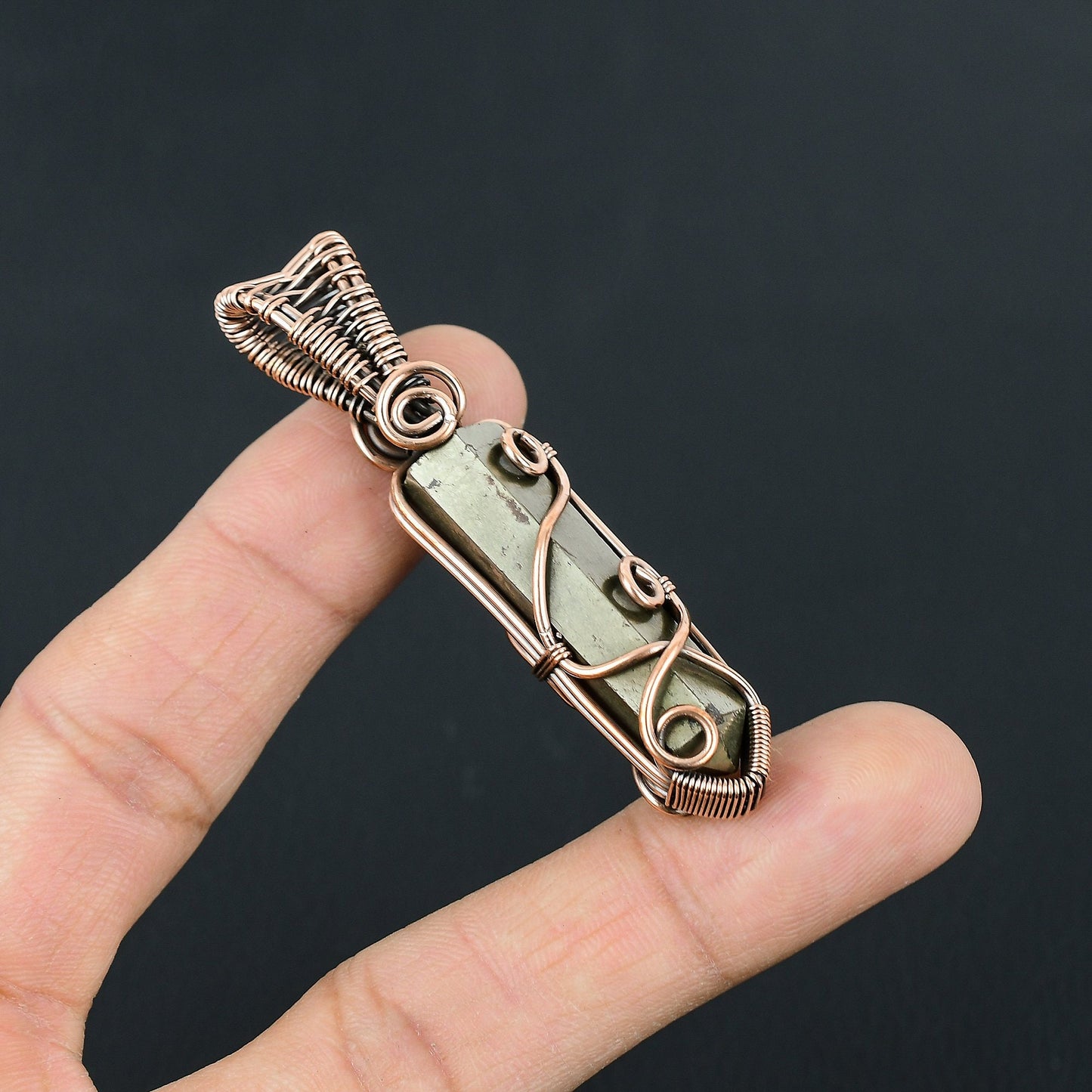 Golden Pyrite Gemstone Pendant