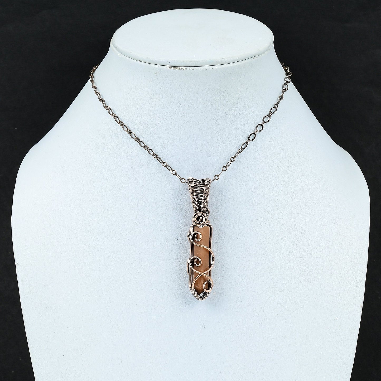 Orange Sunstone Gemstone Pendant