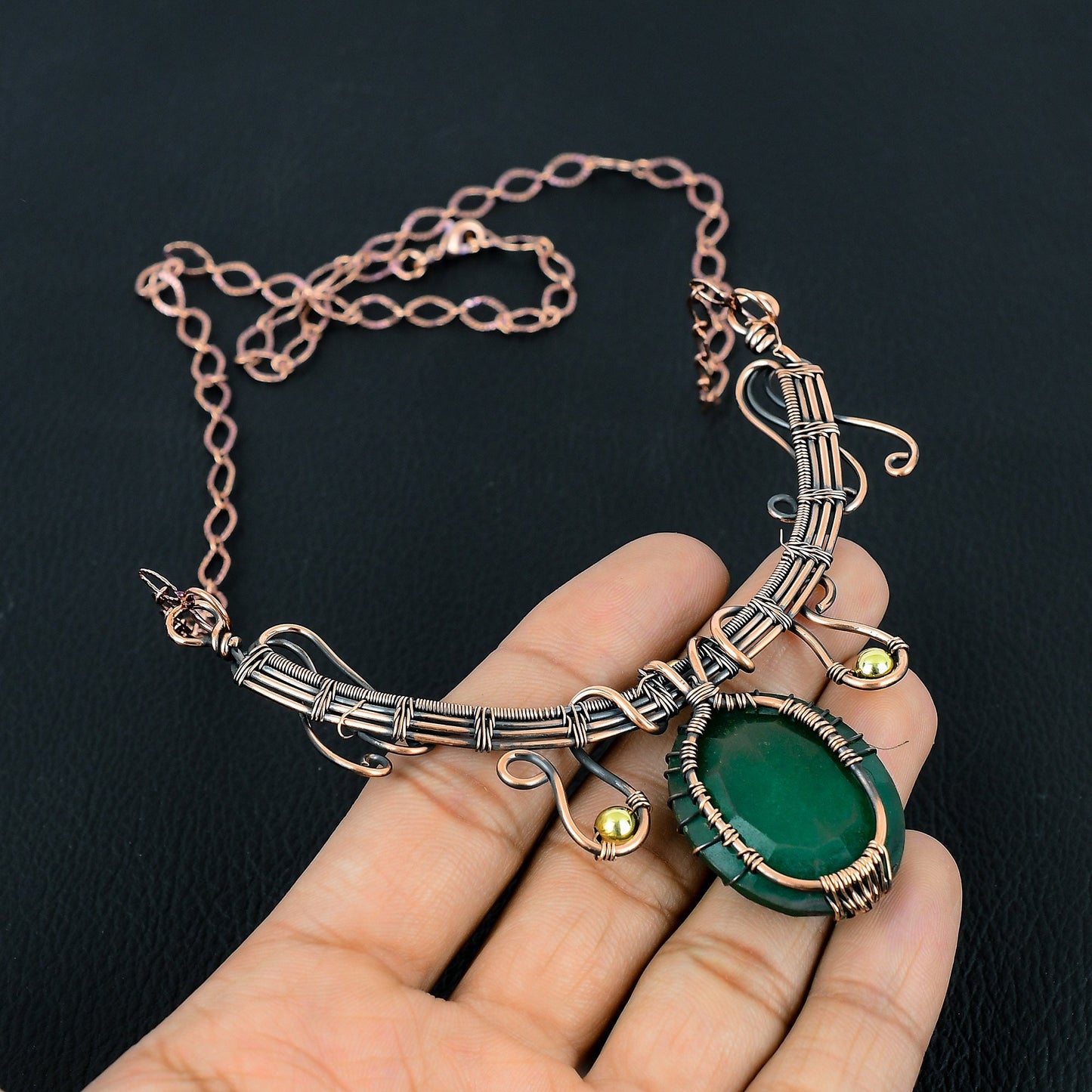 Green Emerald Gemstone Pendant