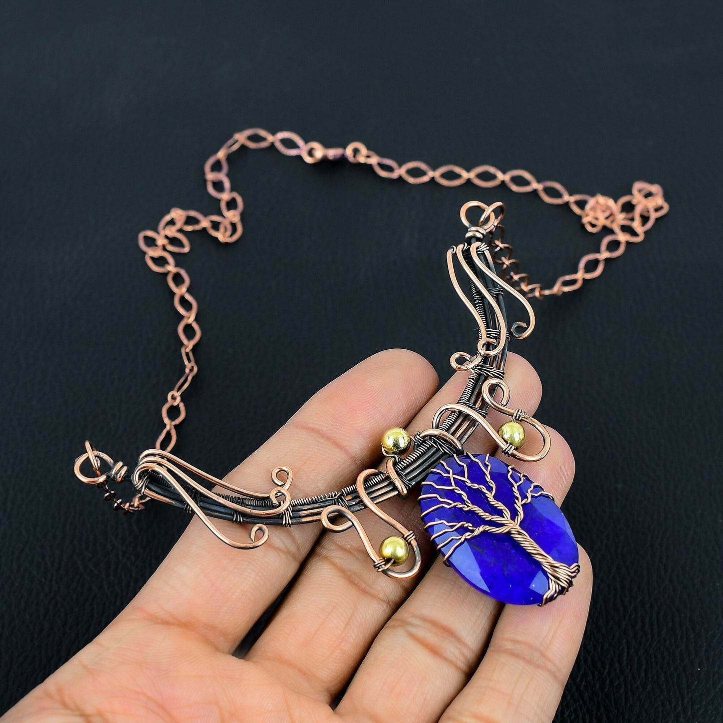 Blue Sapphire Gemstone Necklace