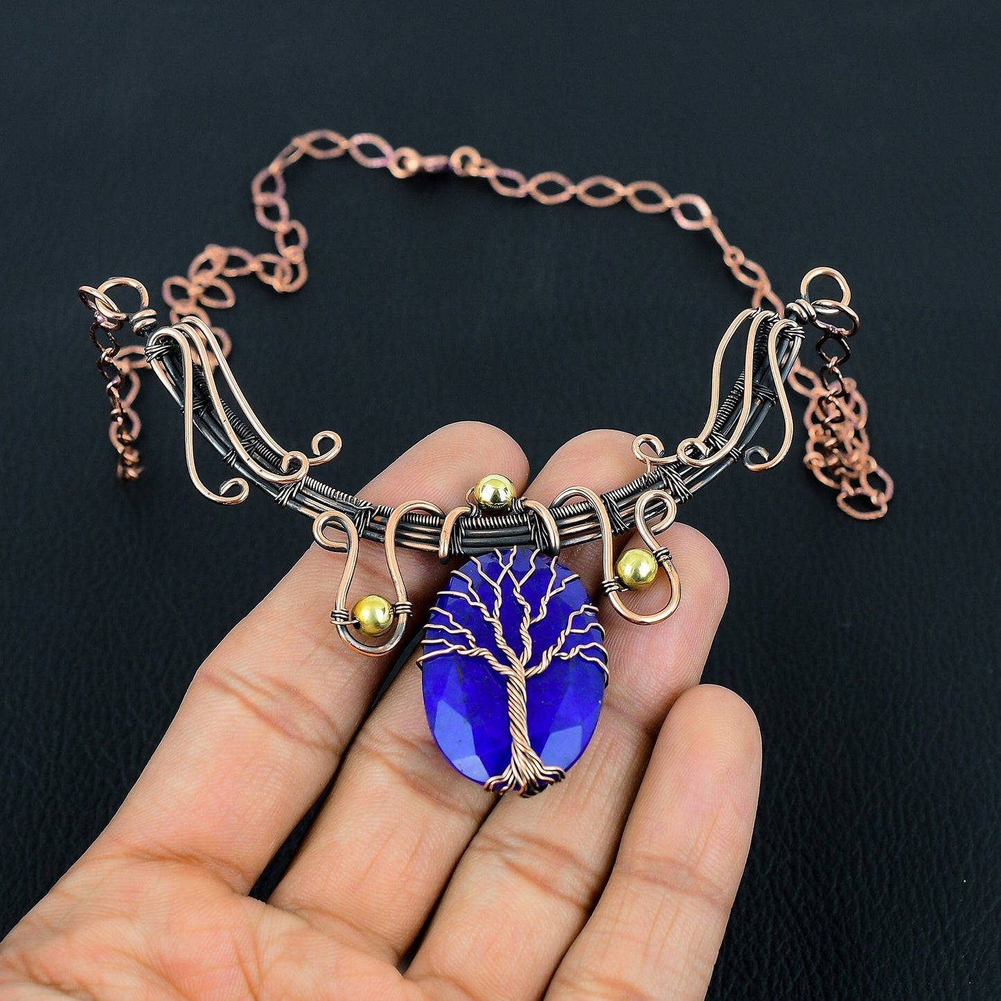 Blue Sapphire Gemstone Necklace
