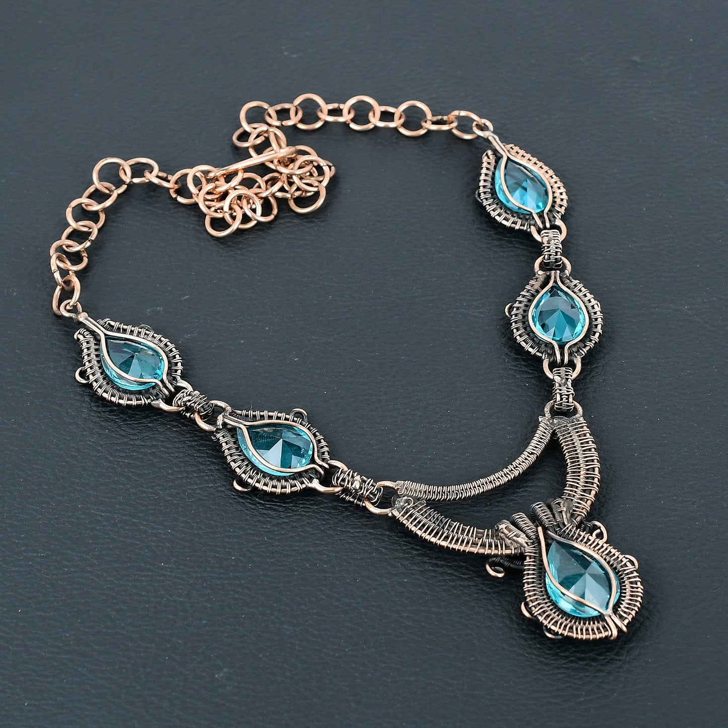 Blue Topaz Gemstone Necklace