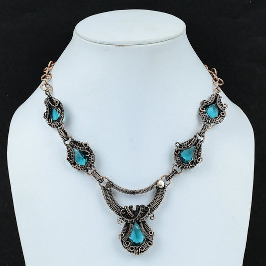 Blue Topaz Gemstone Necklace