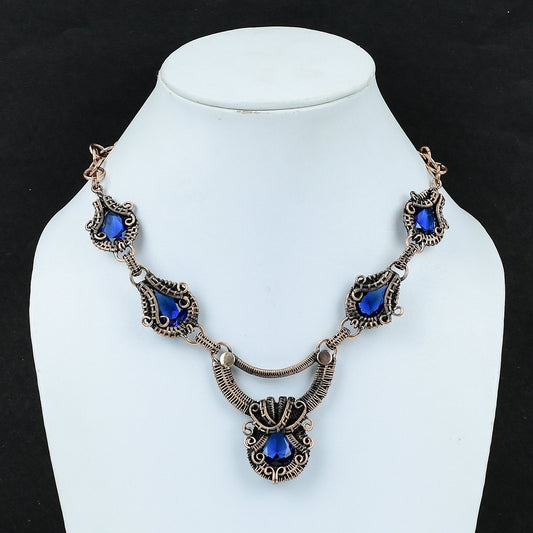 Blue Sapphire Gemstone Necklace